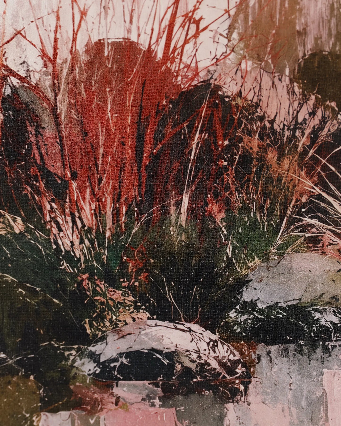 Blush Wild Garden Canvas Wall Art