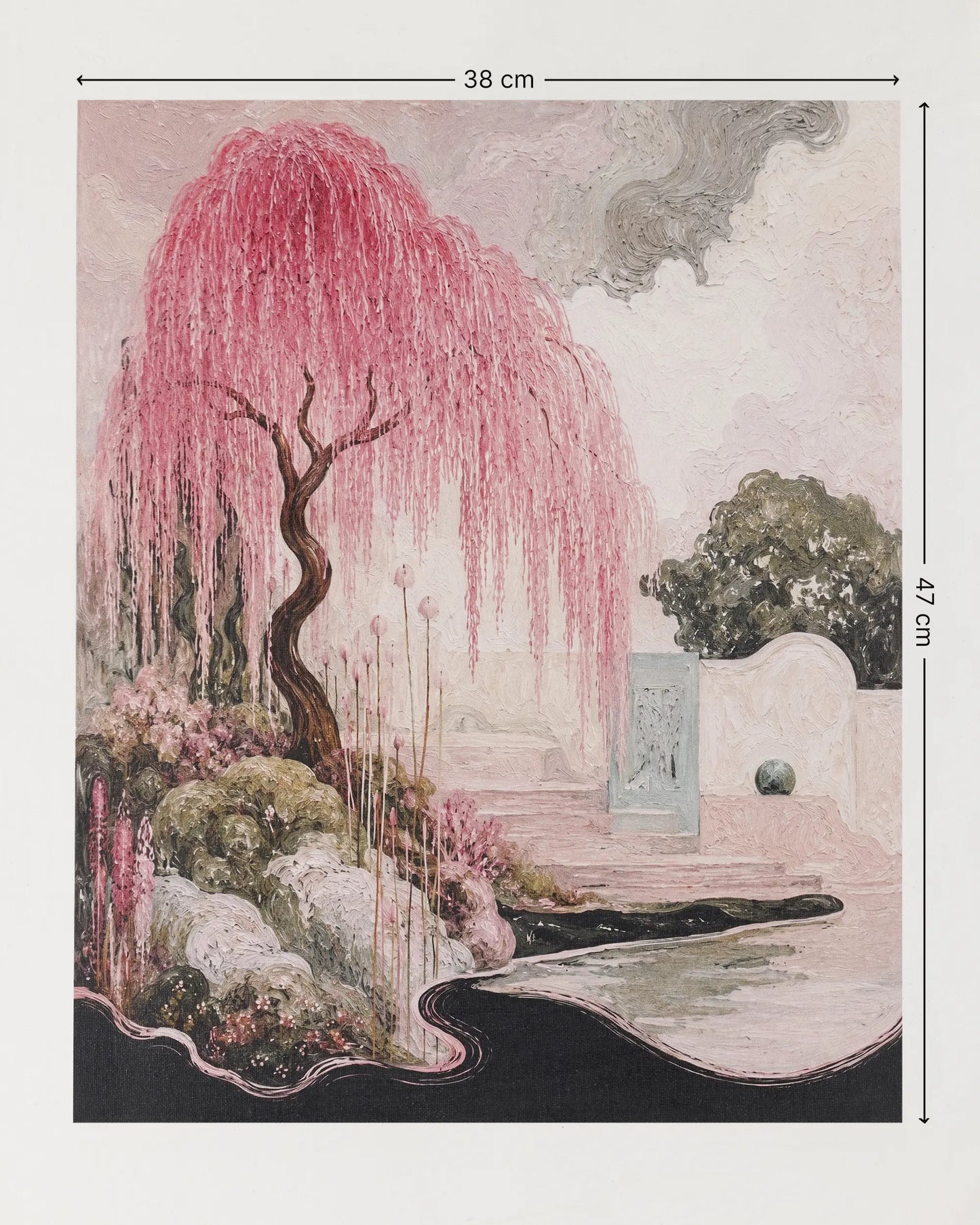 Blush Willow Garden Set of 3 Canvas Wall Art