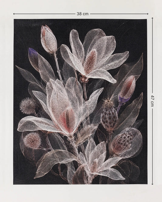 Noir Botanical Bloom Canvas Wall Art