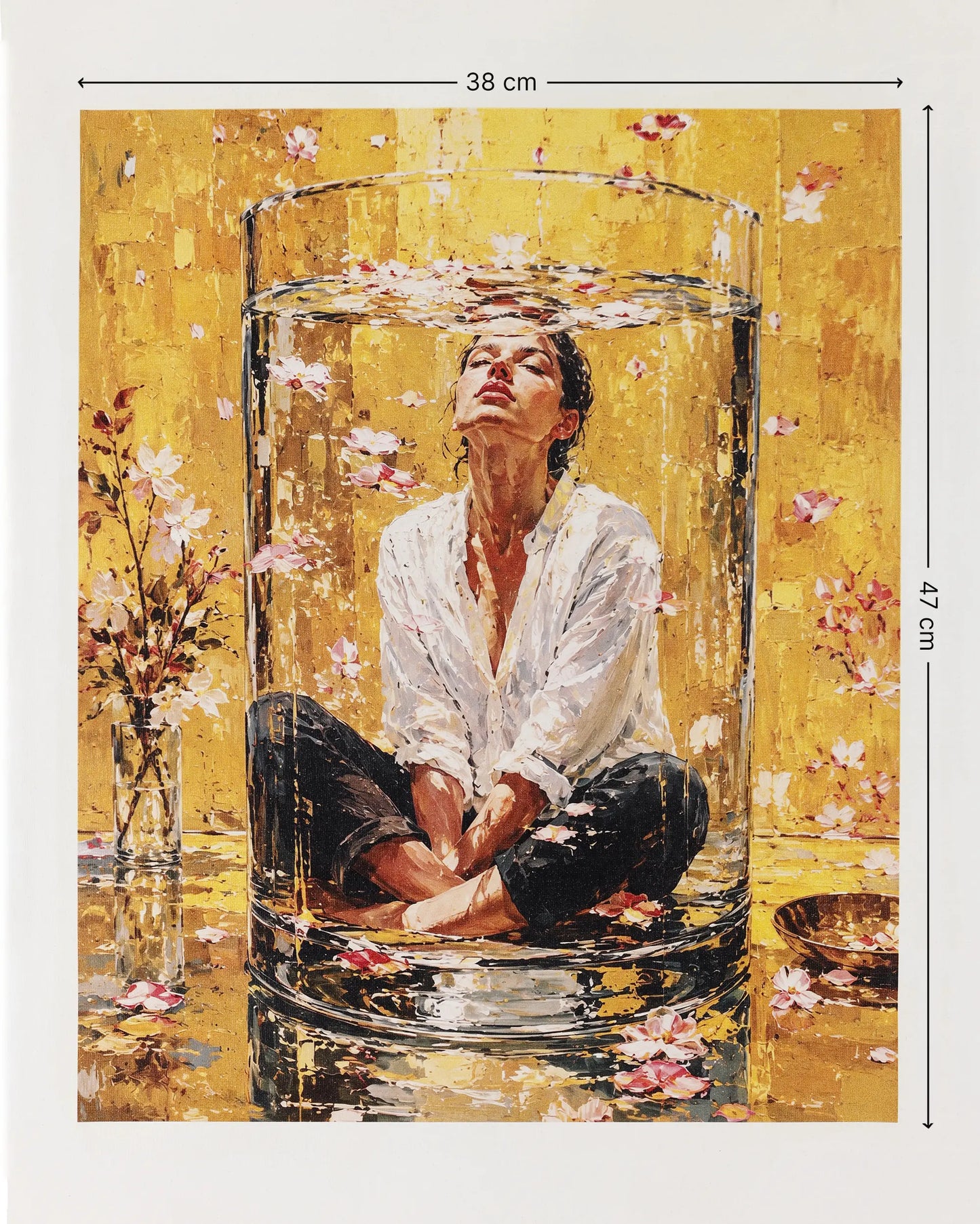 Golden Stillness Canvas Wall Art