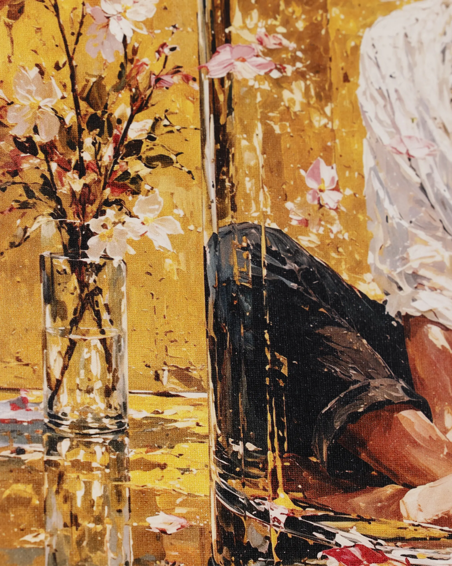 Golden Stillness Canvas Wall Art
