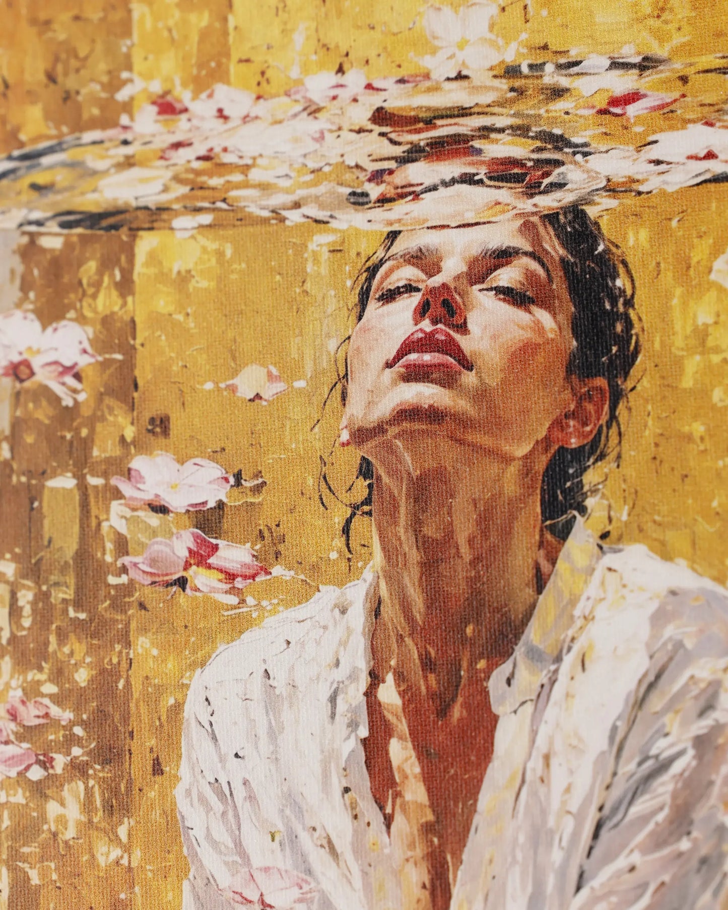 Golden Stillness Canvas Wall Art