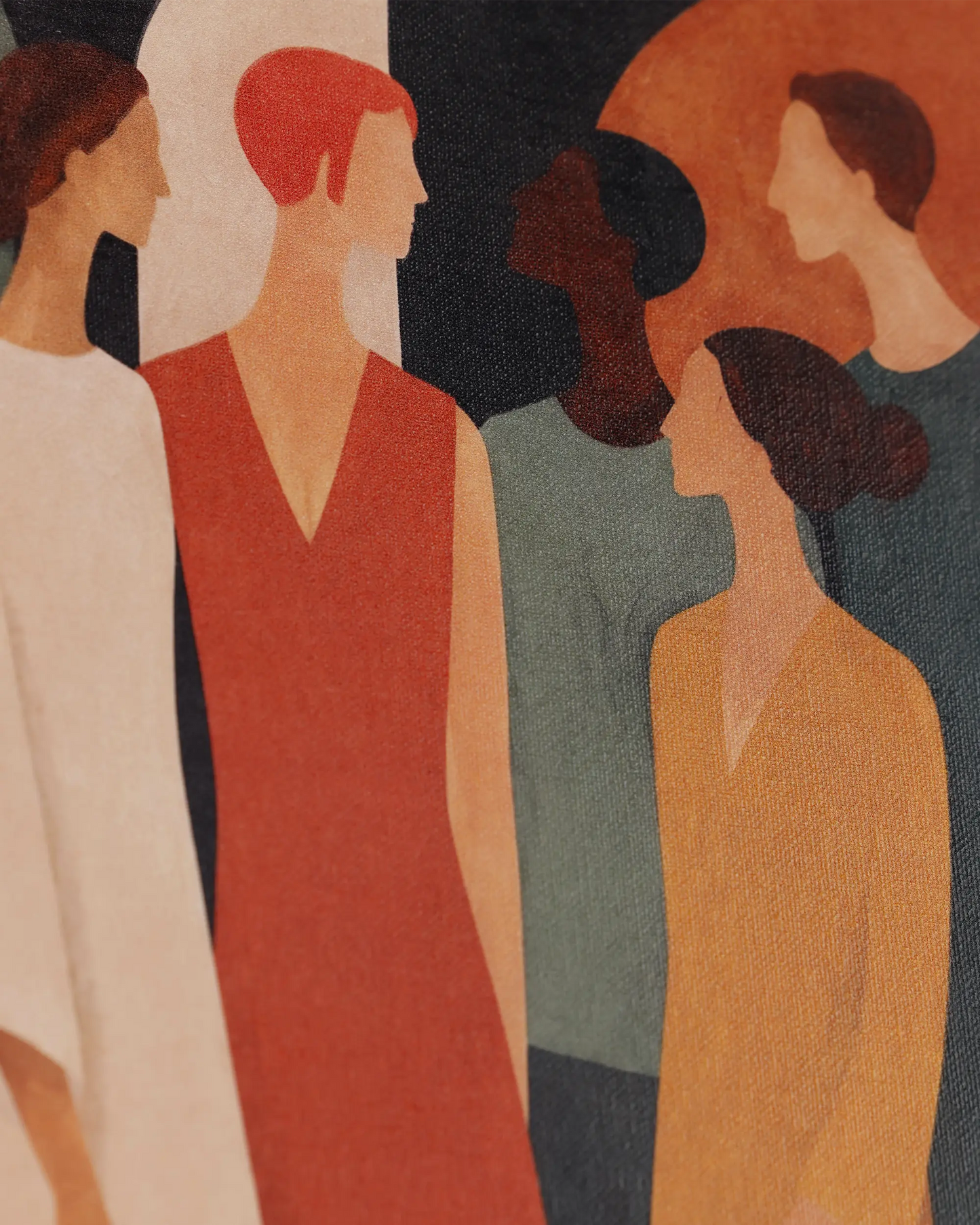 Together in colour Canvas Wall Art