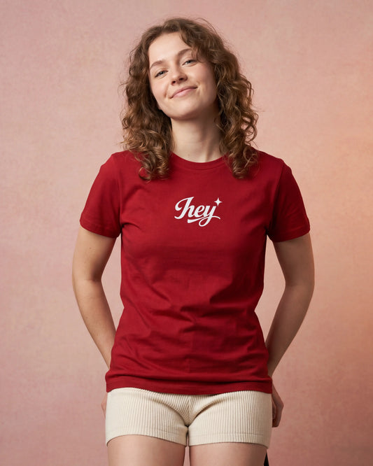 Hey Stop Staring Women’s T-Shirt - Red