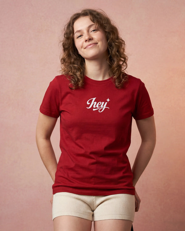 Hey Stop Staring Women’s T-Shirt - Red