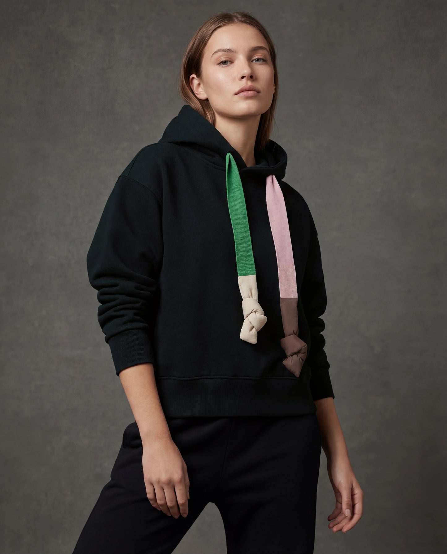 Petal Knot Women’s Hoodie - Black