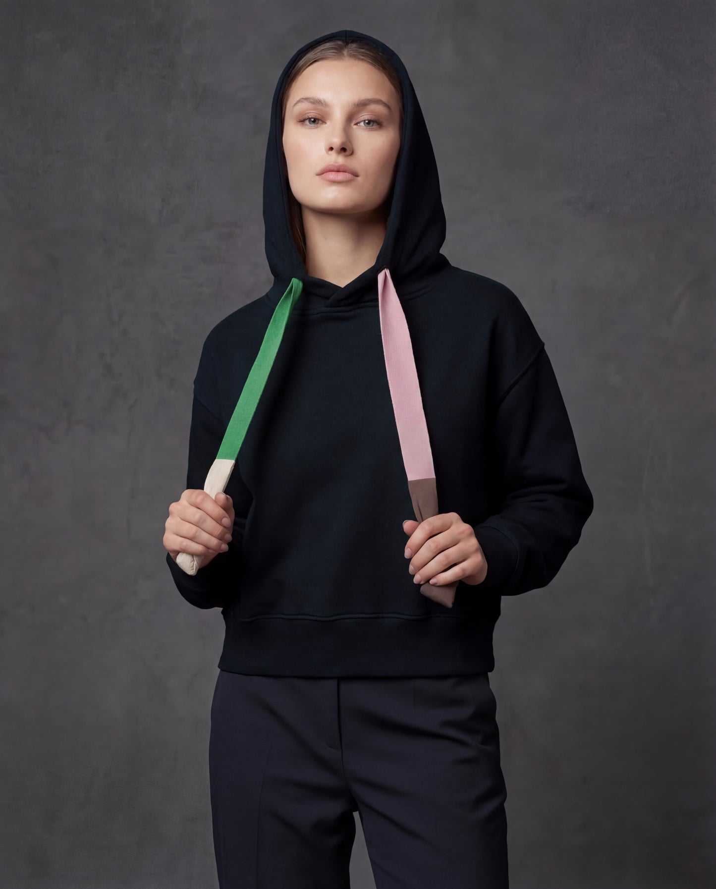 Petal Knot Women’s Hoodie - Black