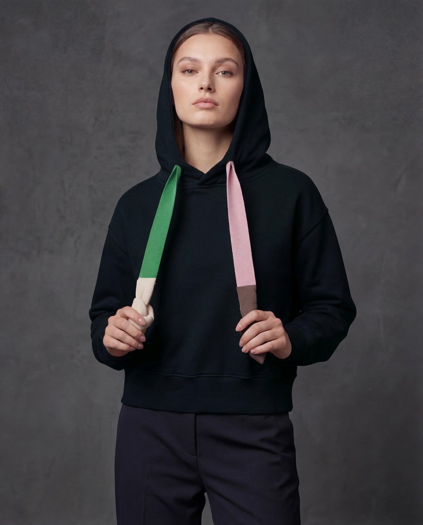 Petal Knot Women’s Hoodie - Black