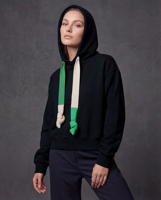Lime Knot Women’s Hoodie - Black