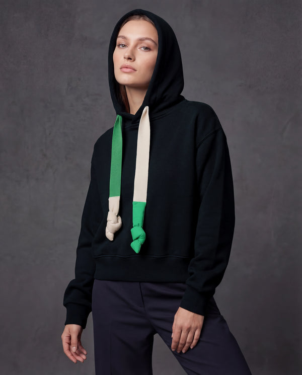 Lime Knot Women’s Hoodie - Black