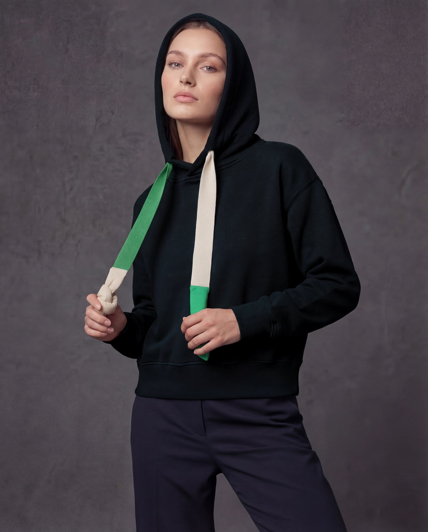 Lime Knot Women’s Hoodie - Black