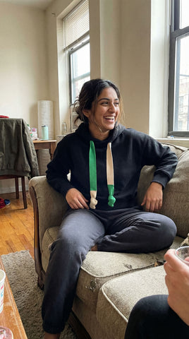 Lime Knot Women’s Hoodie - Black