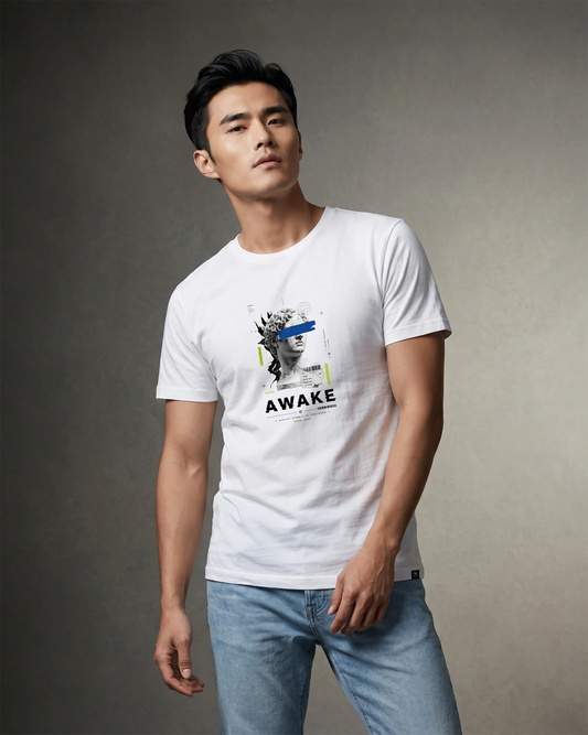 Awake Men's White T-shirt