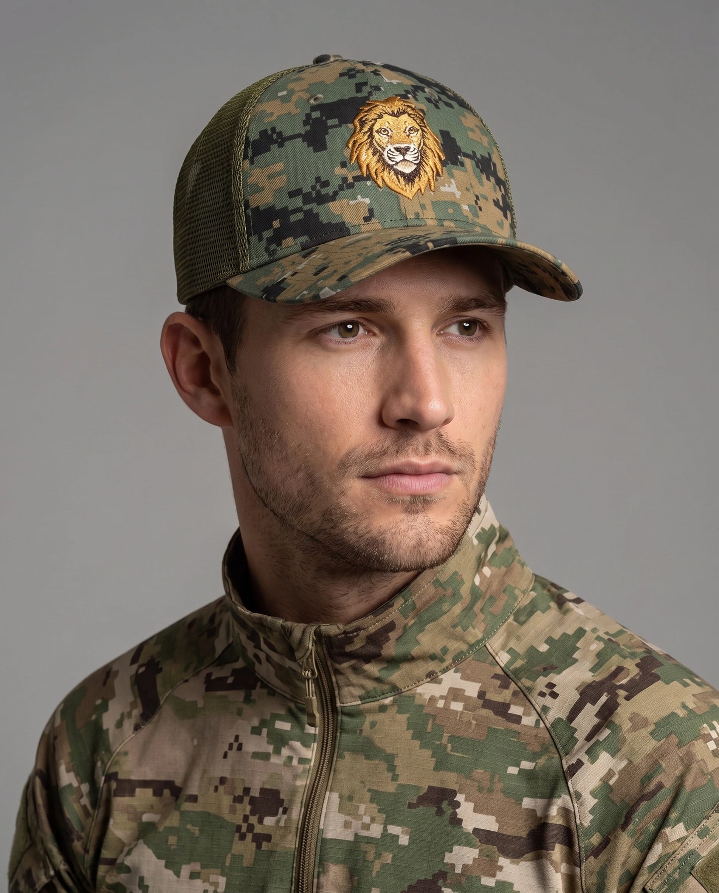 Lion Camo Trucker Cap