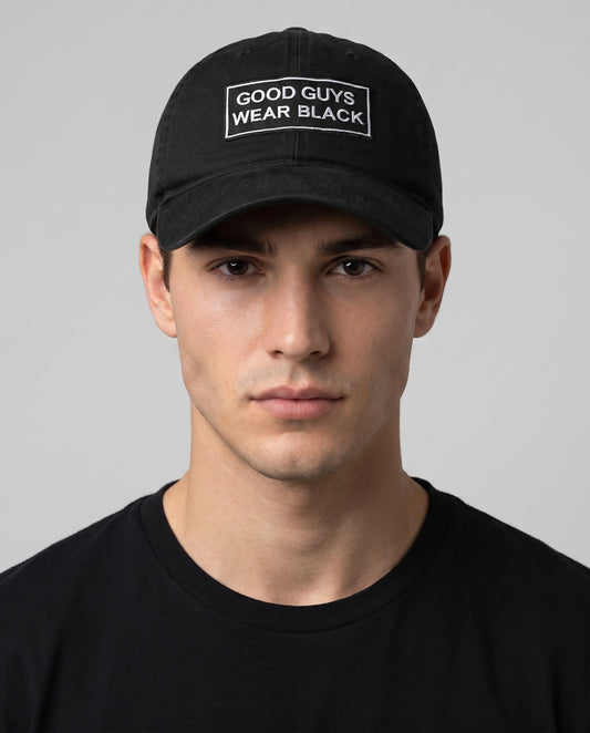 Good Guys Wear Black Dad Cap