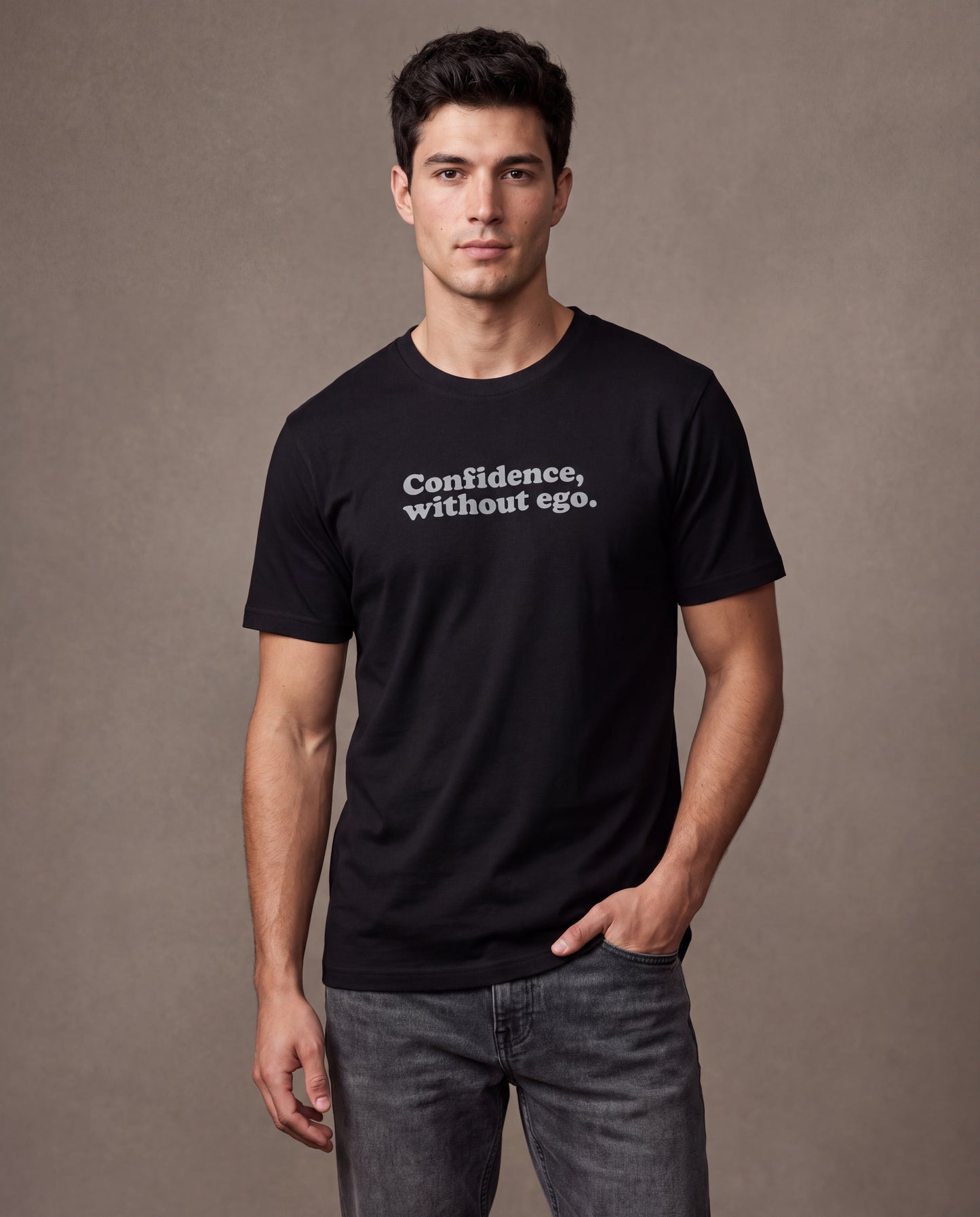 Confidence, Without Ego Men’s T-Shirt - Black