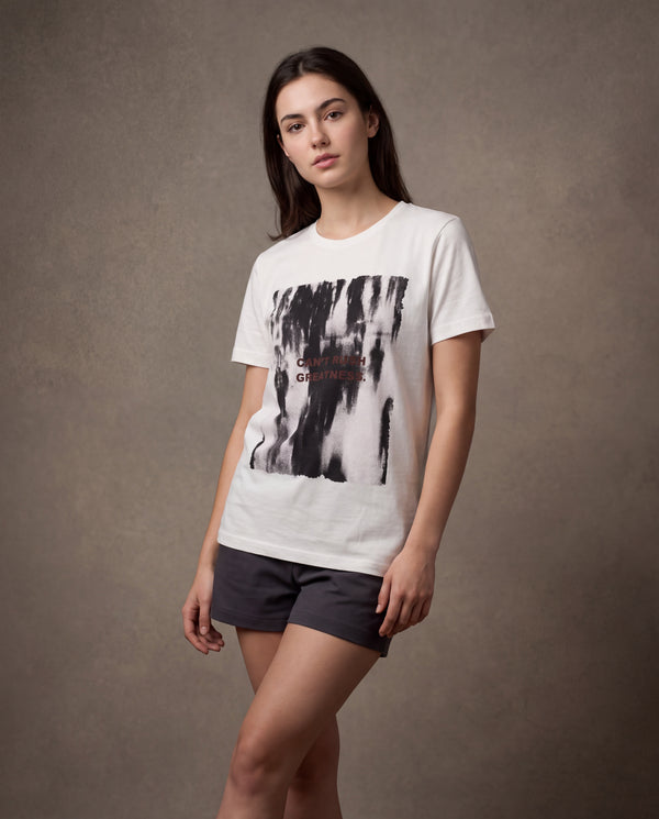 Can’t Rush Greatness Women's T-Shirt - White
