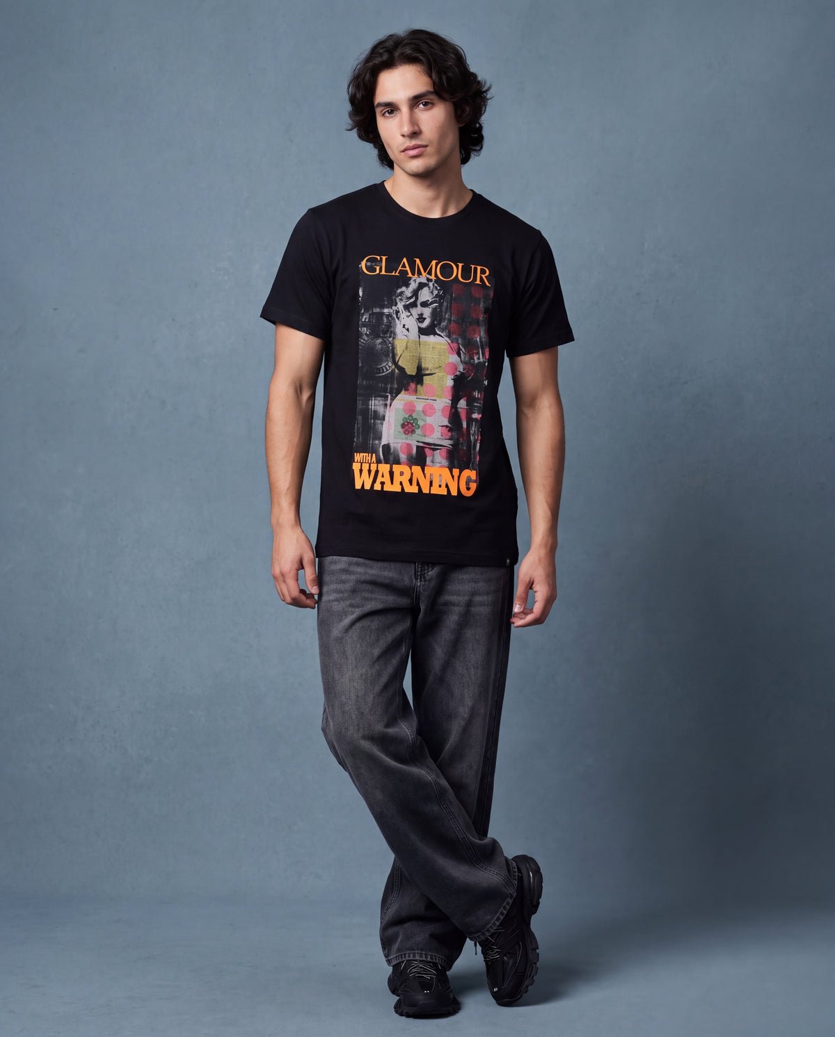 Glamour With Warning Men’s T-Shirt - Black