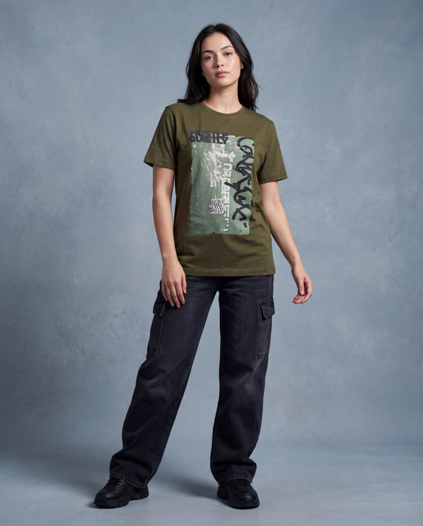 Hustle Quietly Women’s T-Shirt - Olive