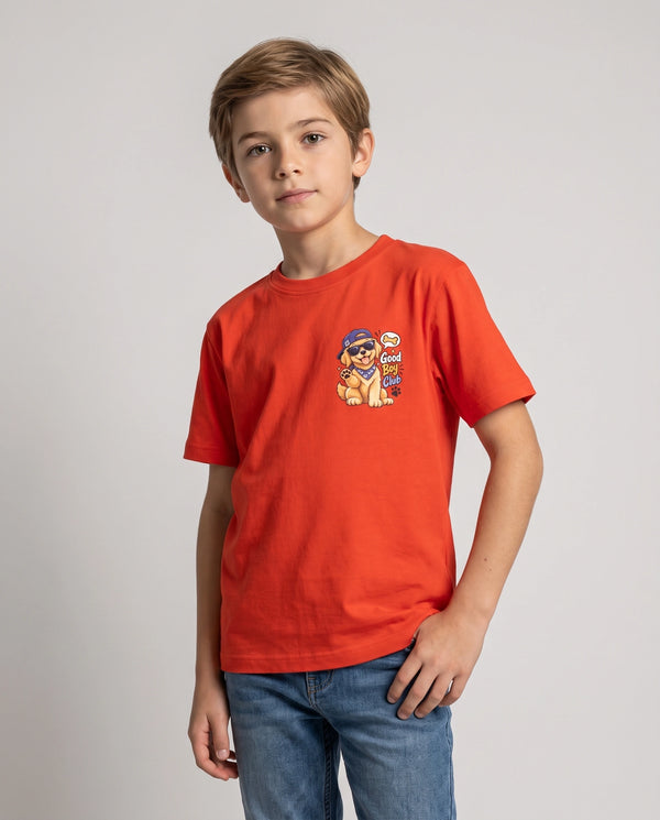 Good Boy Club Kids' T-Shirt - Orange