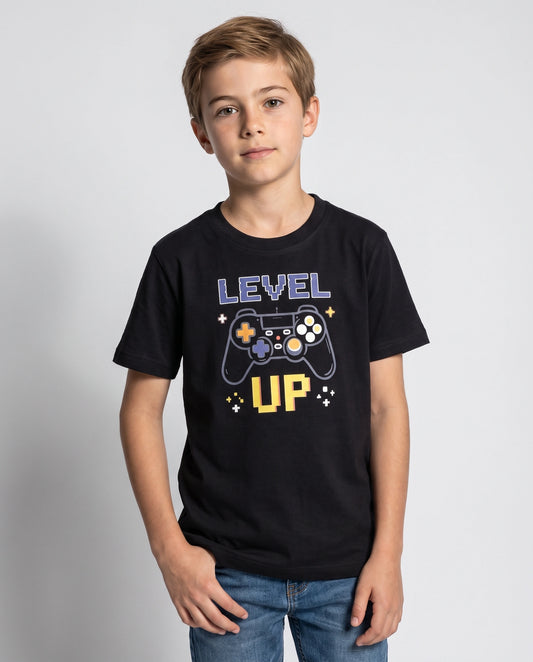 Level Up Kids' T-Shirt - Black