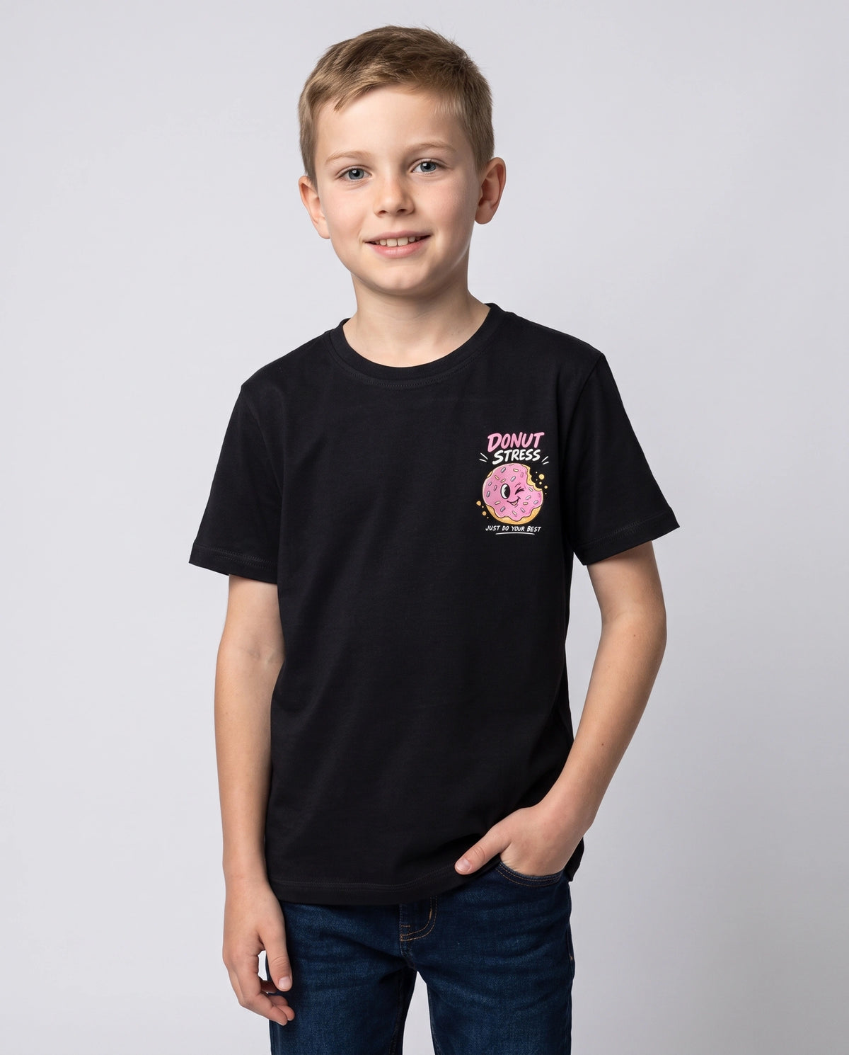 Donut Stress Kids' T-Shirt - Black