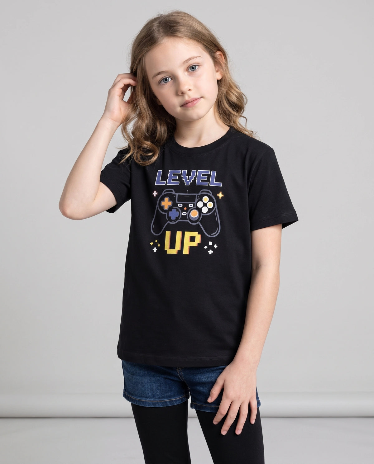 Level Up Kids' T-Shirt - Black