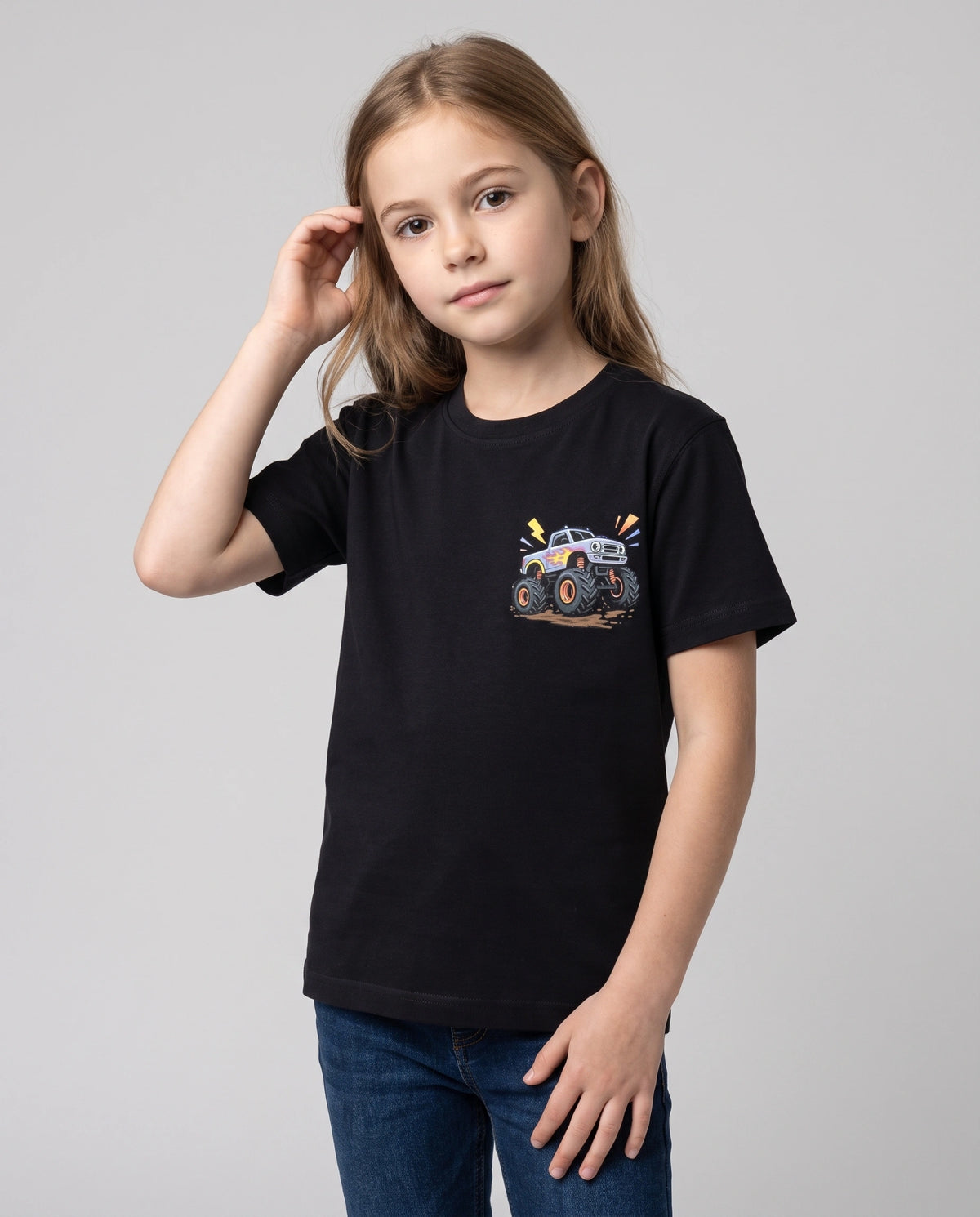 Monster Truck Kids' T-Shirt - Black