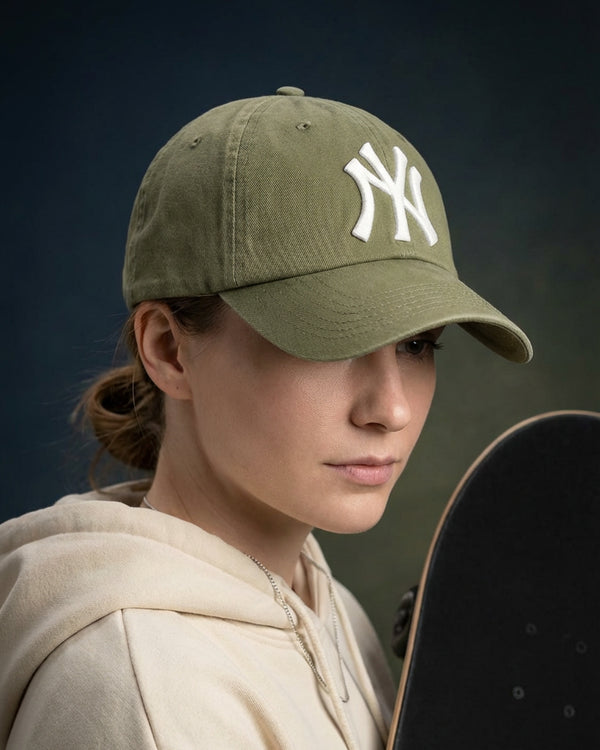 NY Glow in the Dark Dad Cap // Olive