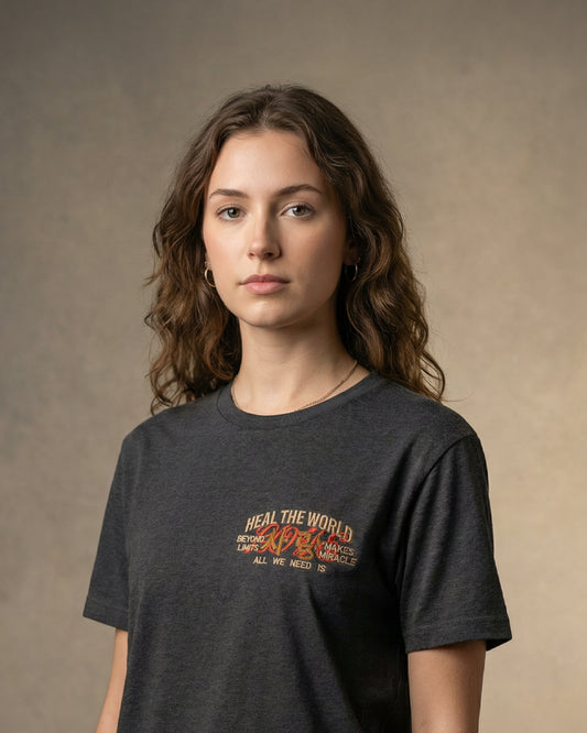 Heal the World Embroidered Women’s T-shirt