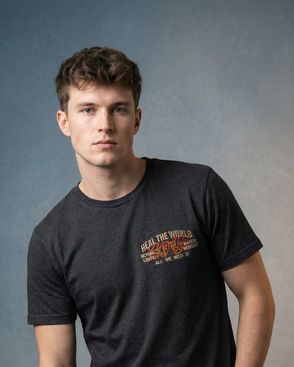 Heal the World Embroidered Men’s T-shirt
